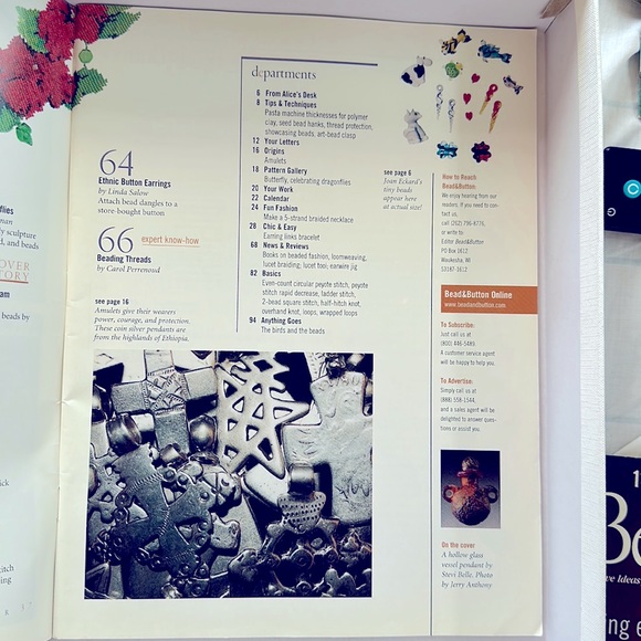 BEAD & BUTTON MAGAZINE 2 ISSUES YEAR 2000 - Picture 5 of 11